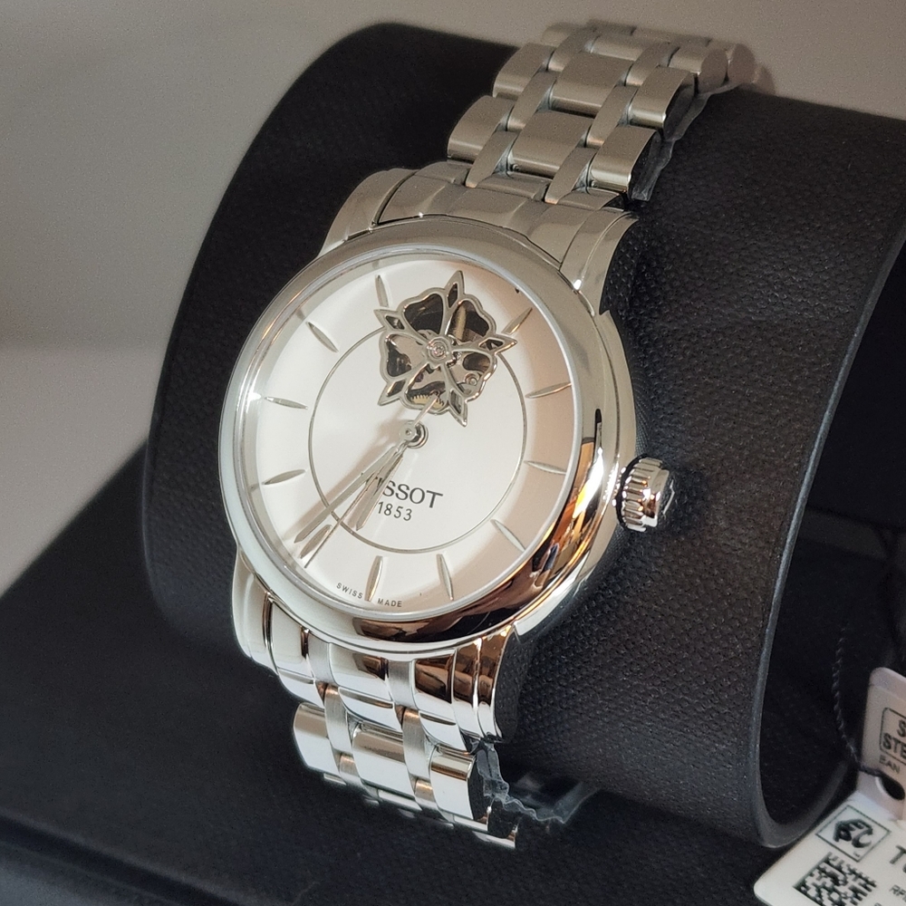 Women's Swiss Automatic Lady Heart Stainless Steel Bracelet Watch 35mm